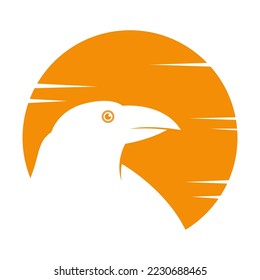 Raven logo icon design illustration vector