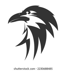 Raven logo icon design illustration vector