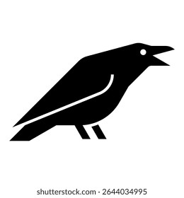 Raven Logo. Icon design. Template elements
