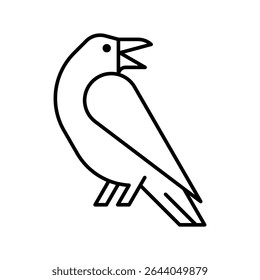 Raven Logo. Icon design. Template elements
