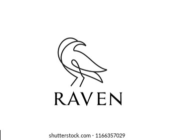 raven logo icon designs
