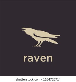 raven logo icon designs vector