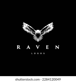 raven logo icon designs vector