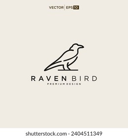 raven logo icon designs vector illustration