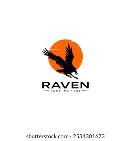 raven logo icon designs vector