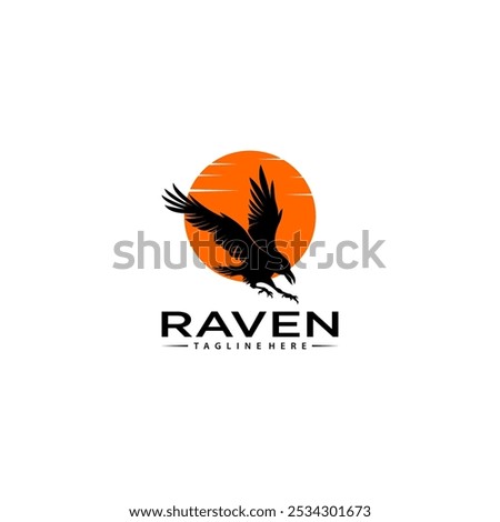 raven logo icon designs vector