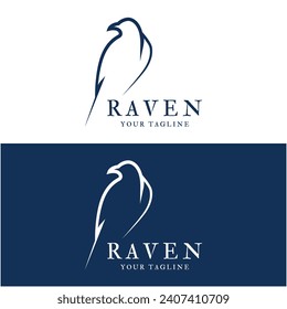 raven logo icon vector design template.logo suitable for gothic theme, entertainment, and many creative business company