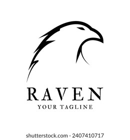 raven logo icon vector design template.logo suitable for gothic theme, entertainment, and many creative business company