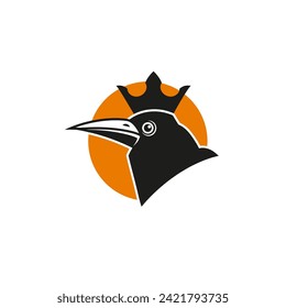 Raven, raven logo, raven icon, raven vector isolated on white
