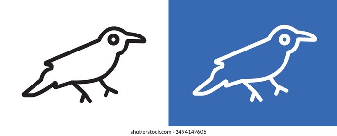 raven logo sign set vector outline