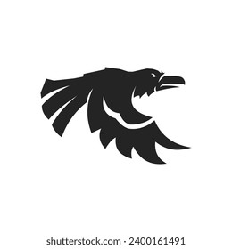 Raven Logo template Isolated. Brand Identity. Icon Abstract Vector graphic