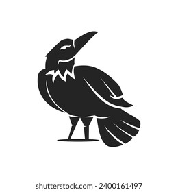 Raven Logo template Isolated. Brand Identity. Icon Abstract Vector graphic
