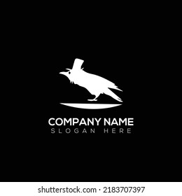 Raven logo vector illustration design 
