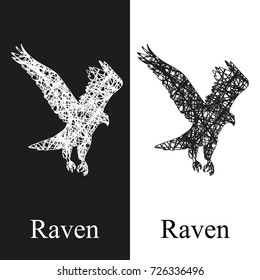 Raven logo for web design