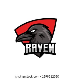 Raven Mascot Gaming Esport Logo Template