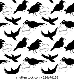 Raven Seamless Pattern