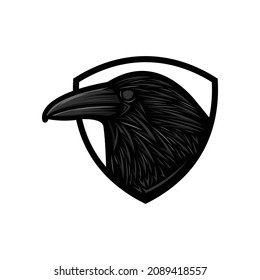 Raven Shield Mascot Vector Design