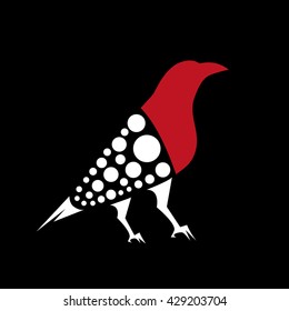 Raven silhouette abstract