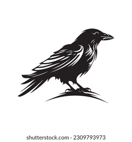 Rabe Silhouette Vektorsymbol