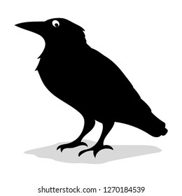 Raven Silhouette Vector Illustration Stock Vector (Royalty Free ...