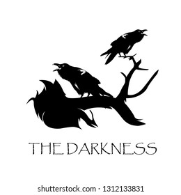 Raven silhouette Vector Logo