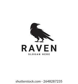 Raven simples vetor de design de logotipo plano