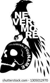 raven and skull