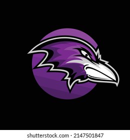 Raven sport mascot logo design