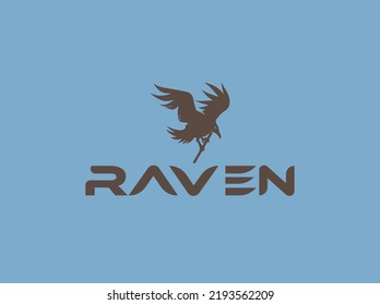 raven symbol logo vector image.eps