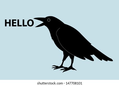raven template vector/illustration