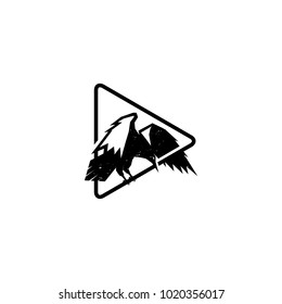 raven triangle logo vector