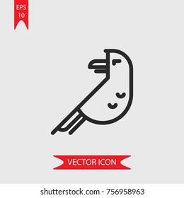 Raven vector icon, illustration symbol