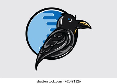 Raven vector illustration