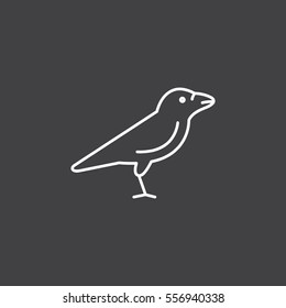 Raven web line icon.