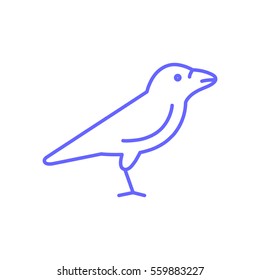 Raven web line icon.