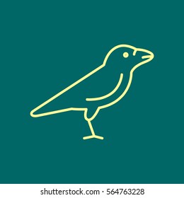 Raven web line icon.