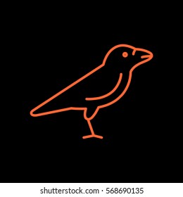 Raven web line icon.