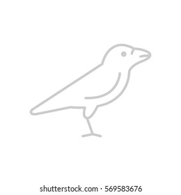 Raven web line icon.