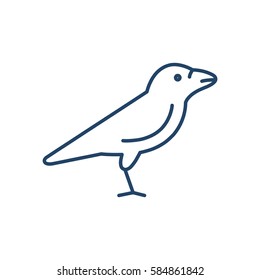 Raven web line icon.