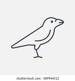 Raven web line icon.