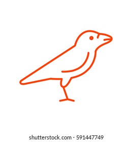 Raven web line icon.