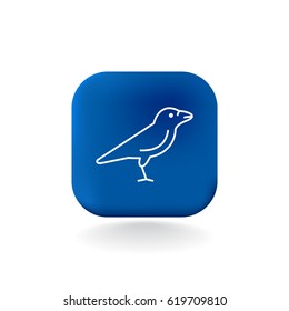 Raven web line icon.