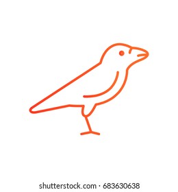 Raven web line icon.