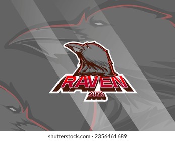 Ravencrow gaming logo esports style, a simple logo, and editable logo