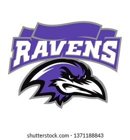 Ravens Mascot Sport Logo Design