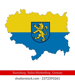 Ravensburg Flag - Baden-Württemberg,Germany (EPS)