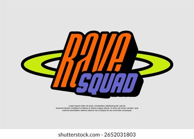 raver streetwear apparel fashion vector for printing