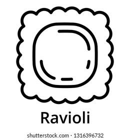 Ravioli icon. Outline ravioli vector icon for web design isolated on white background