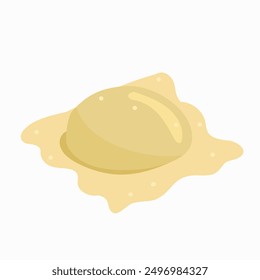 Ravioli. Italian dish cuisine, pasta meal. Vector simple design. 