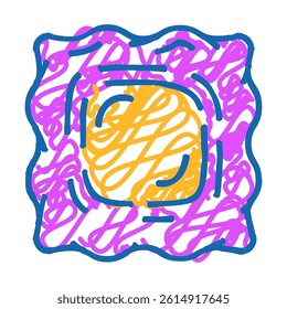 ravioli meal doodle icon sketch vector. ravioli meal sign. isolated symbol illustration